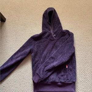 North face fleece Purple Hooded Sweatshirt